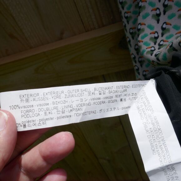 Zara Trafaluc Short Sleeve Mini Dress Toucan Bird Small Fit Flare Viscose Poly - Picture 4 of 7